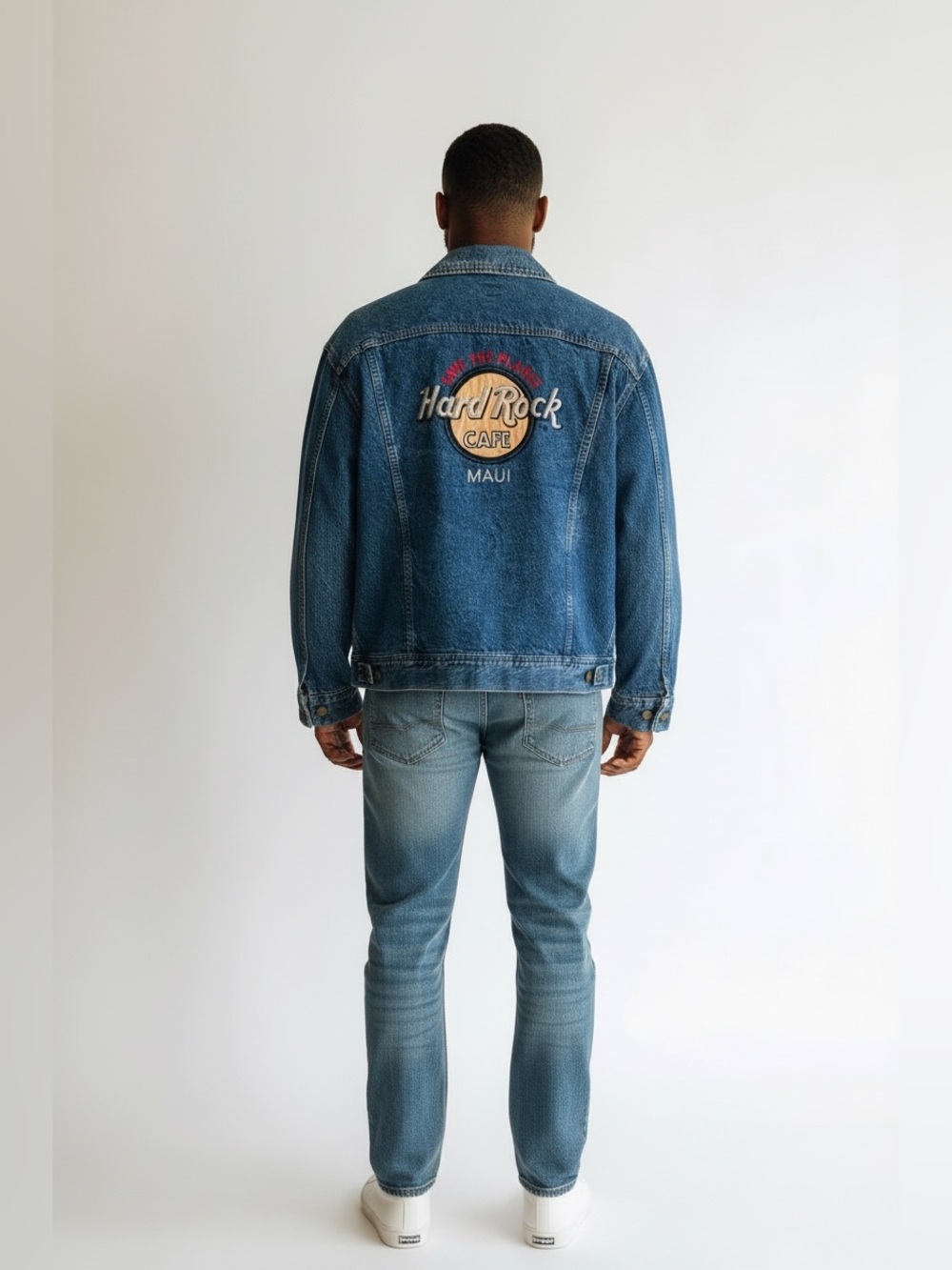 Vintage Lee Denim Jacket Save the Plantat Hard Rock Cafe Maui - Picture 2 of 8